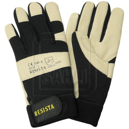 Gants de protection en cuir fleur de boeuf beige RESISTA-TECH