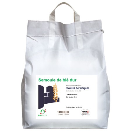 Semoule de blé dur bio 5kg